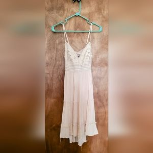 Very pale pink open tie back dress size L
